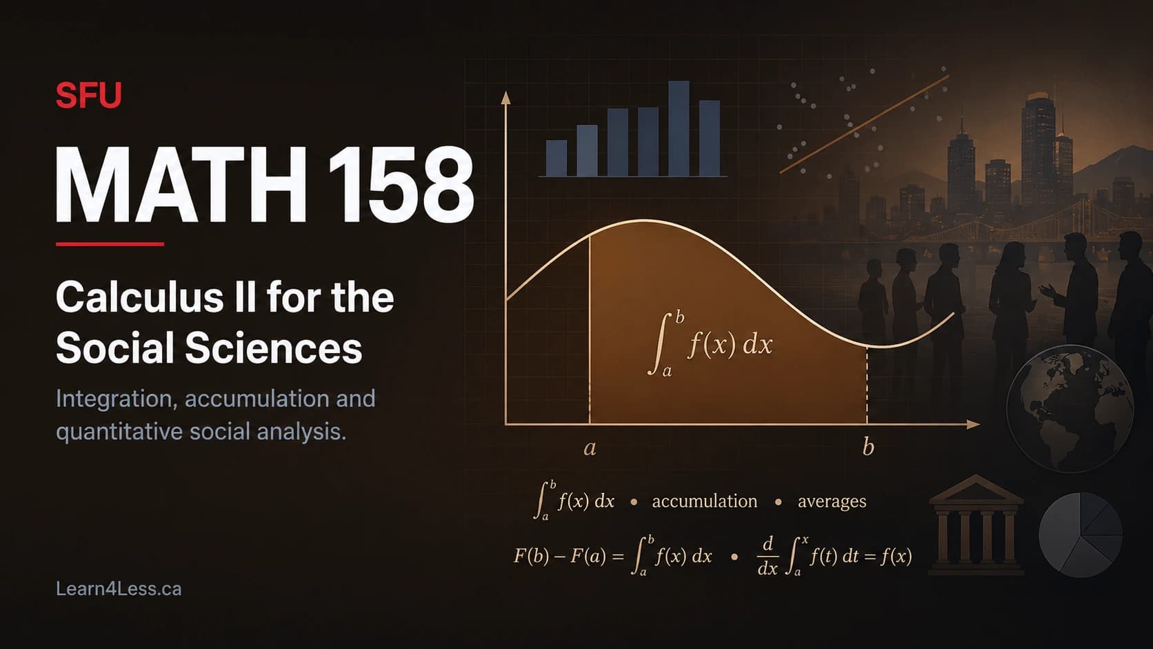 SFU MATH 158: Calculus II for the Social Sciences — integration and accumulation
