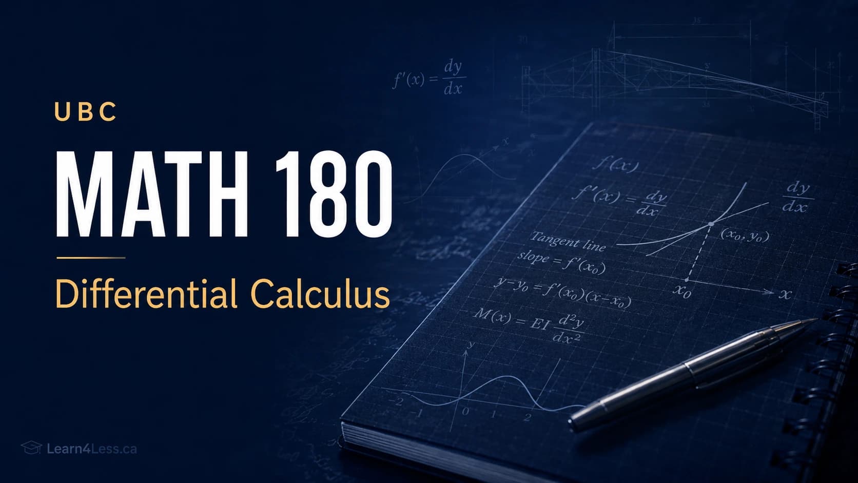 UBC MATH 180: Differential Calculus — first-year calculus without the head start